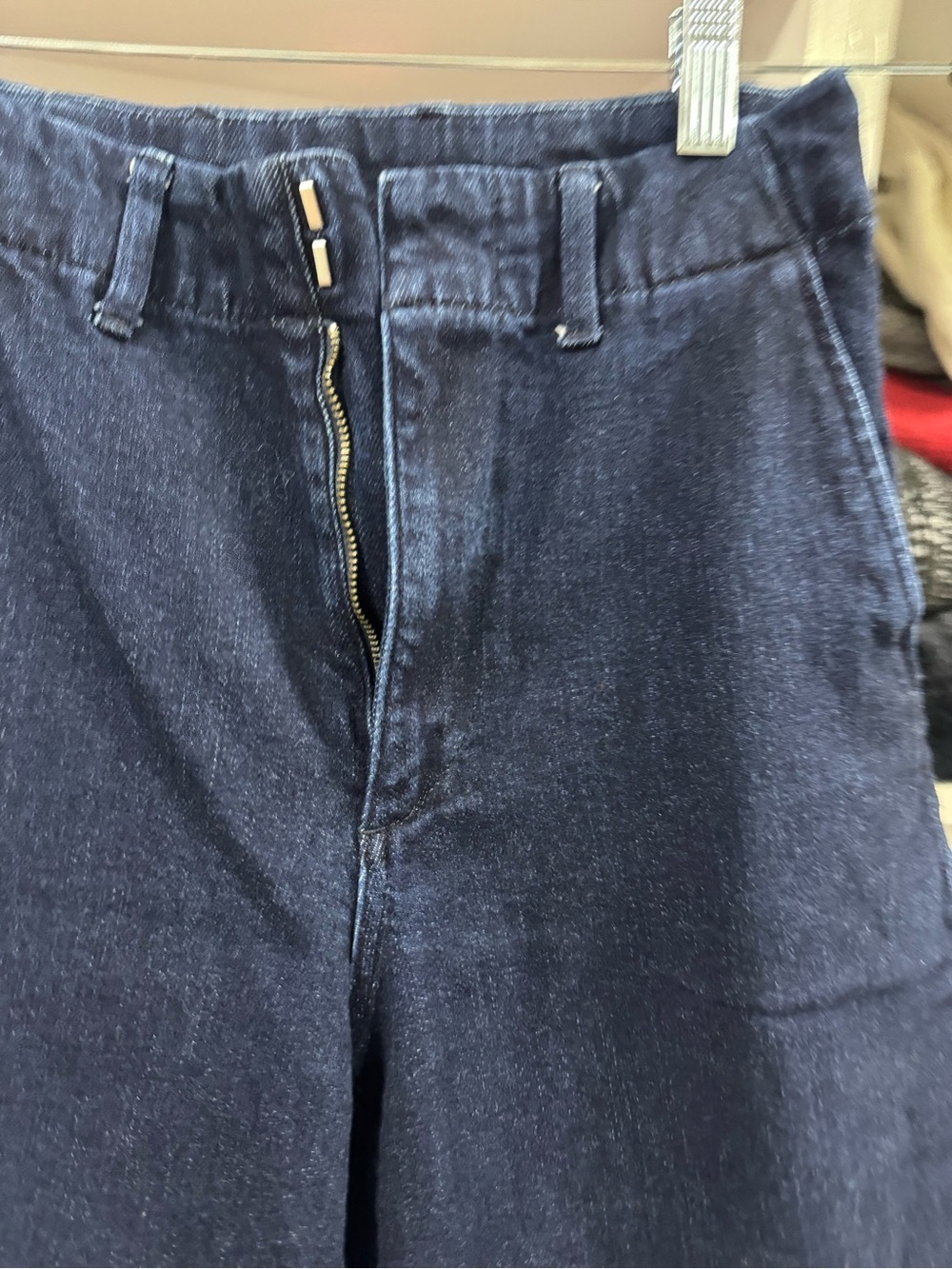 UNIQLO Wide Trouser Jeans High Rise Wide Leg Navy Size S - Picture 5 of 7